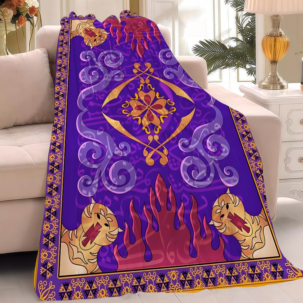 Aladdin 1992 Magic Carpet Throw Blanket Warm And Soft Suitable For Bedroom Living Room Sofa Bed Office Travel Camping