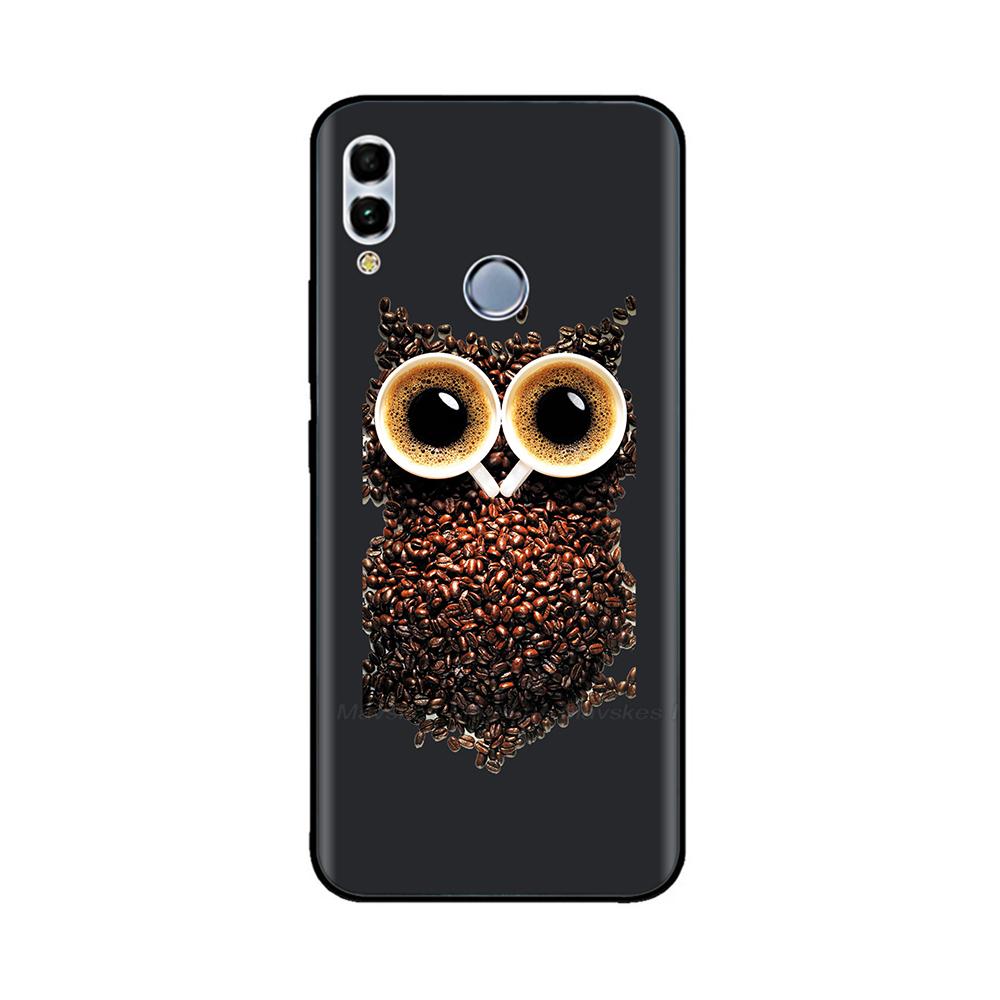 For Huawei P Smart 2019 6.21" Soft Black Silicone Phone Back Cover Case For Huawei P Smart 2019 POT-LX1 POT-LX3 POT LX1 Case Bag