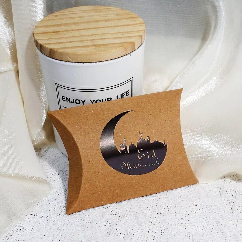 10 ks Balení dárků na Ramadan s designem půlměsíce Kraftový papírový sáček Oslava svátku