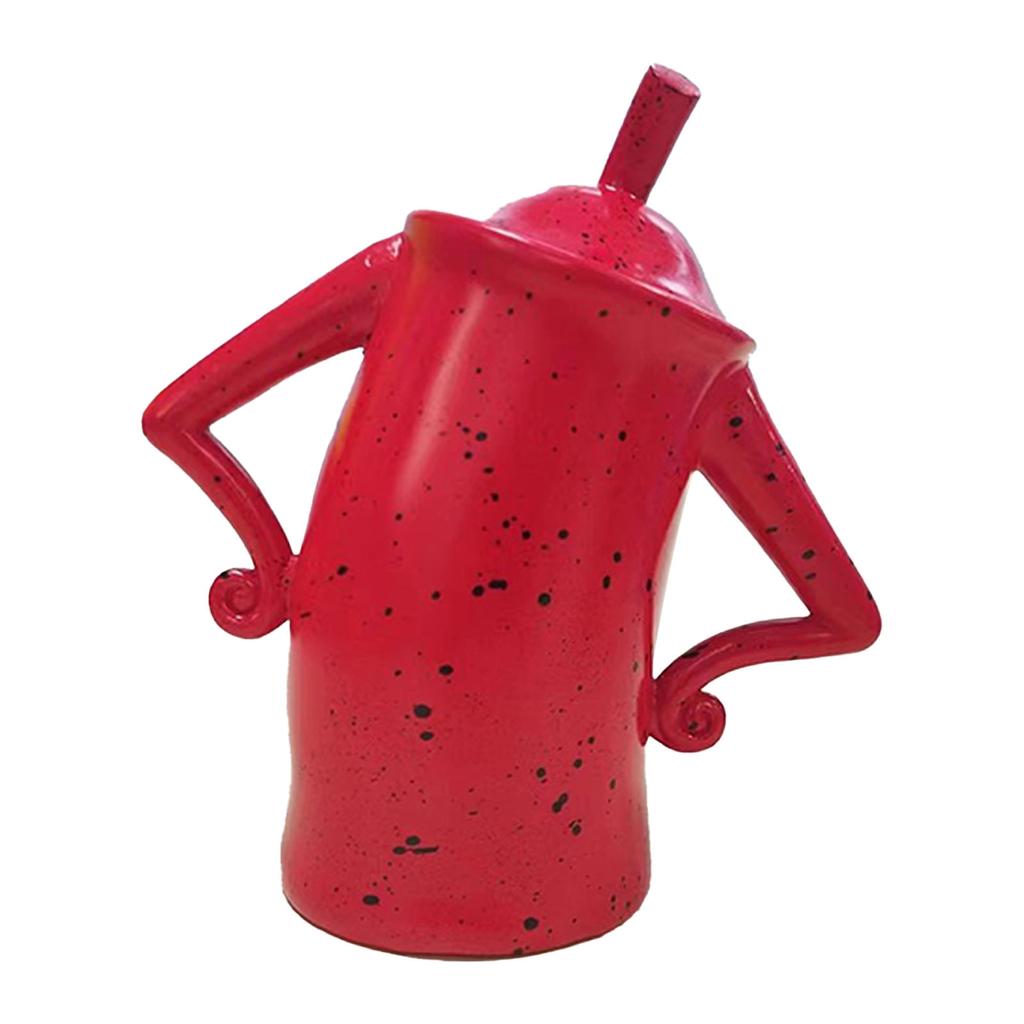 Storage Canister Resin Multifunctional Stylish Food Storage Jar Home Decoration for Jewelry Coffee Red S