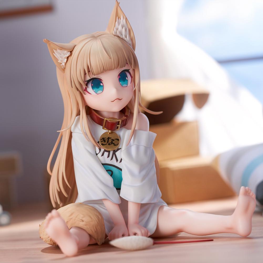 14cm My Cat is a Kawaii girl Kinako sitting posture Action Figure cute cat Girls Figure Model Doll Collection Toys Gifts