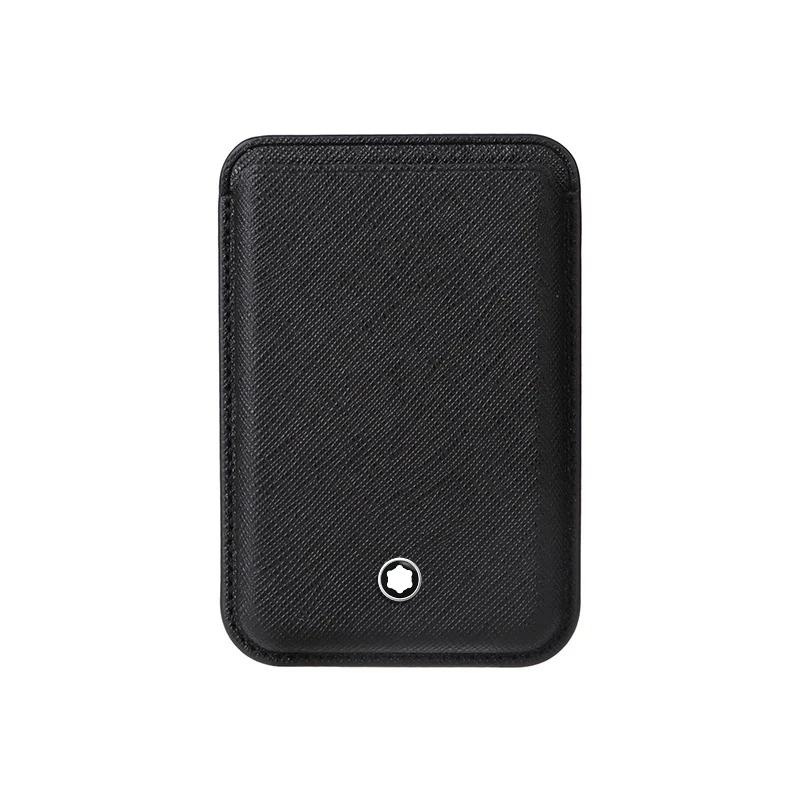 High End Busine Sle Leather Card For iPhone 17 Pro Max 16 15 14 Strong Magnetic Magsafe Wallet Carbon Fiber Card Bag Pocket Slot