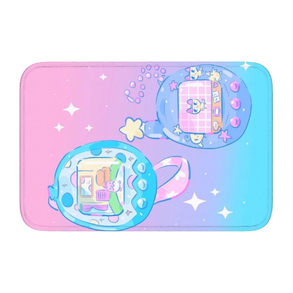 Tamagotchies Cartoon Floor Door Kitchen Bathroom Mat Anti-Slip Indoor  Doormat Garage Living Room Entrance Rug Carpet Footpad