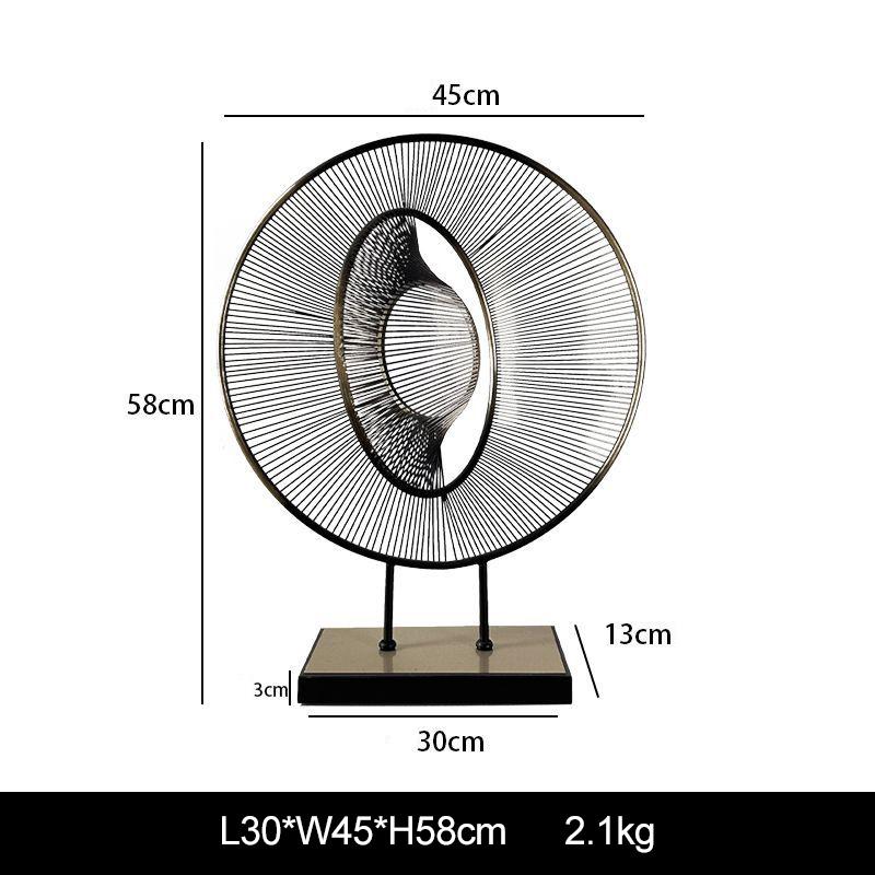 Simple Geometric Metal Ornaments Desktop Handicrafts Home Study Room Cabinet Accessories Hotel Club Office Furnishing Decoration
