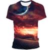 Trička s grafikou Vast Starry Sky Universe Pro muže Letní móda Tričko se vzorem 3D Vesmír Planeta Osobnost Trička v cool stylu