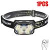 9 Led Strong Light Headlamp USB Rechageable Motion Sensor Headlight Portable Fishing Camping Outdoor Head Lamp Work Flashlight