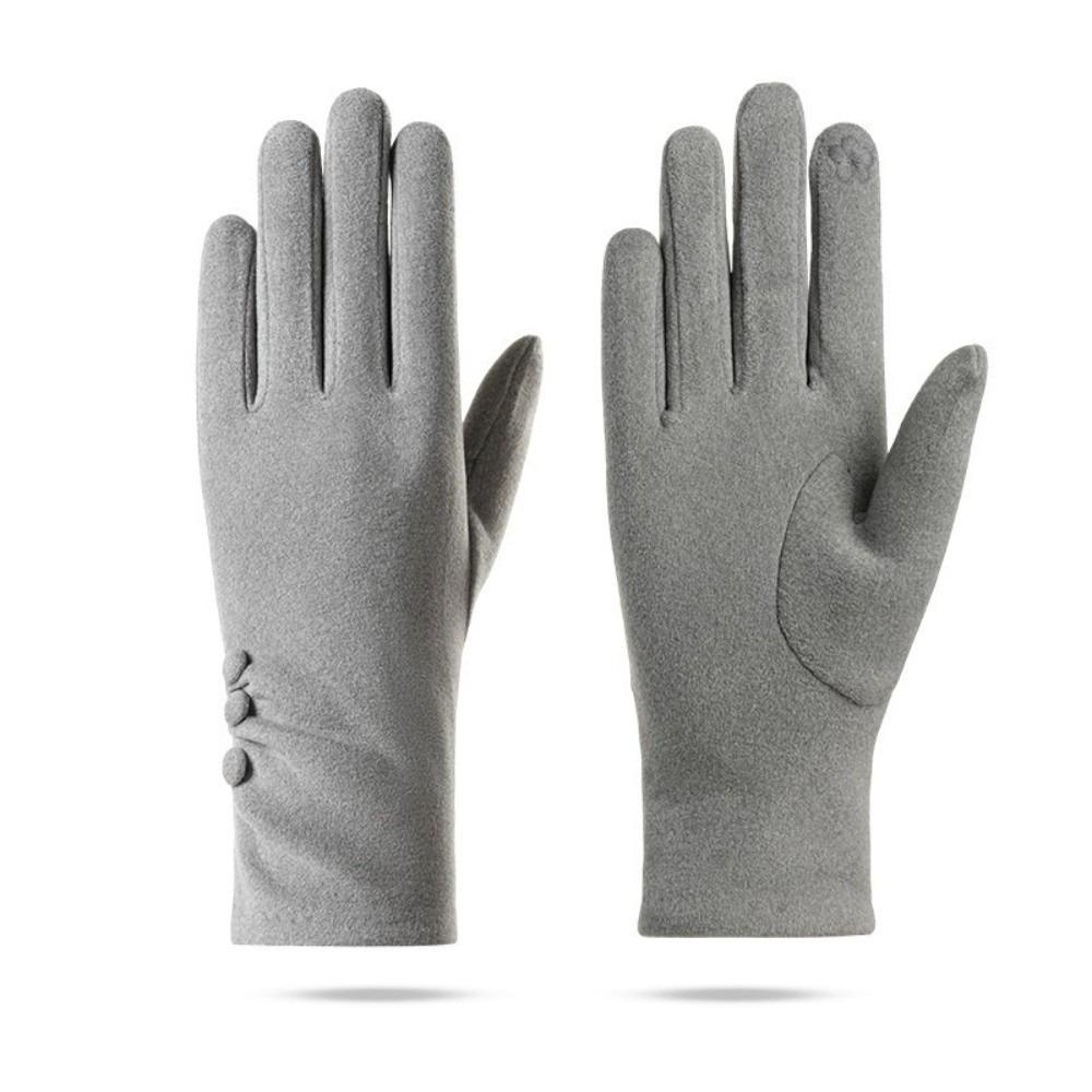 Velvet Winter Cycling Gloves Soft Suede Gloves Gift Women Mittens  Girls