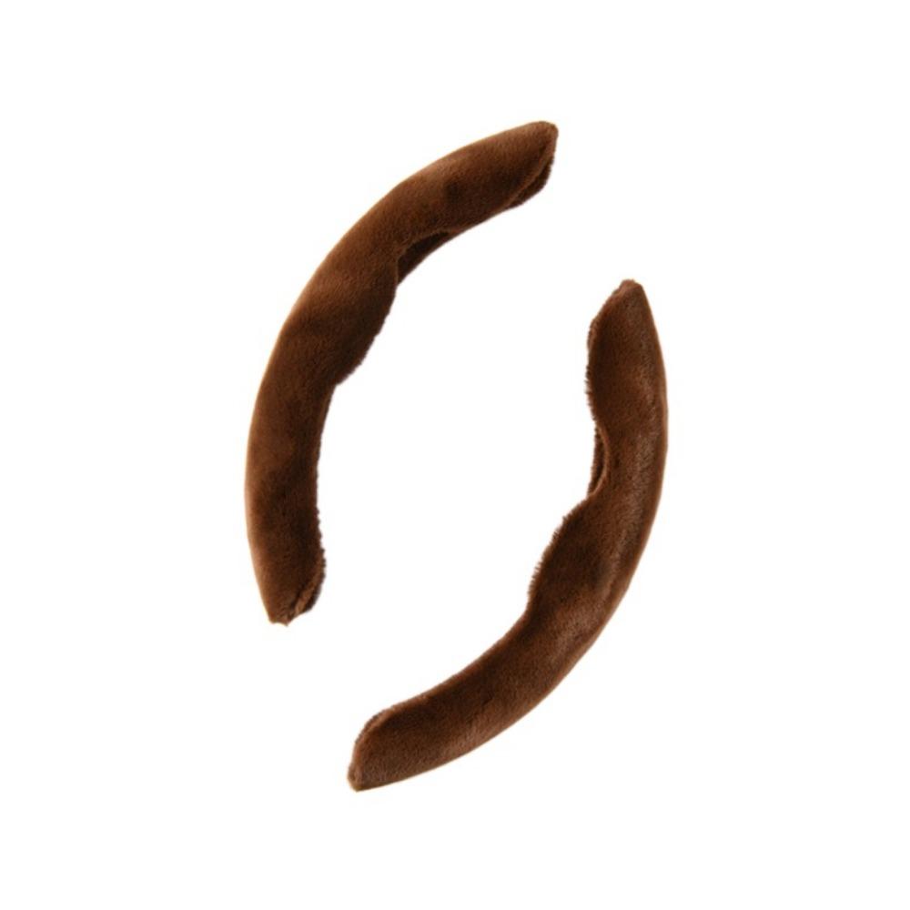 2Pcs Soft Auto Steering Cover Plush Steering Wheel Sleeve Steering Wheel Protector  General