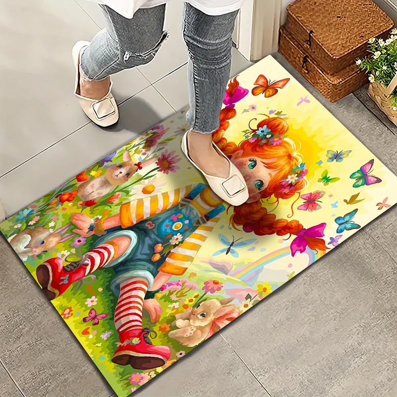 Pippi Carpet Rug For Living Room Bedroom Home Sofa Decoration Kids Play Nonslip Floor Mat