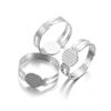 40PCS/lot 7/8MM Gold Plated Rings Adjustable Blank Ring Settings Findings For DIY Fashion Rings Jewelry Making Accessories