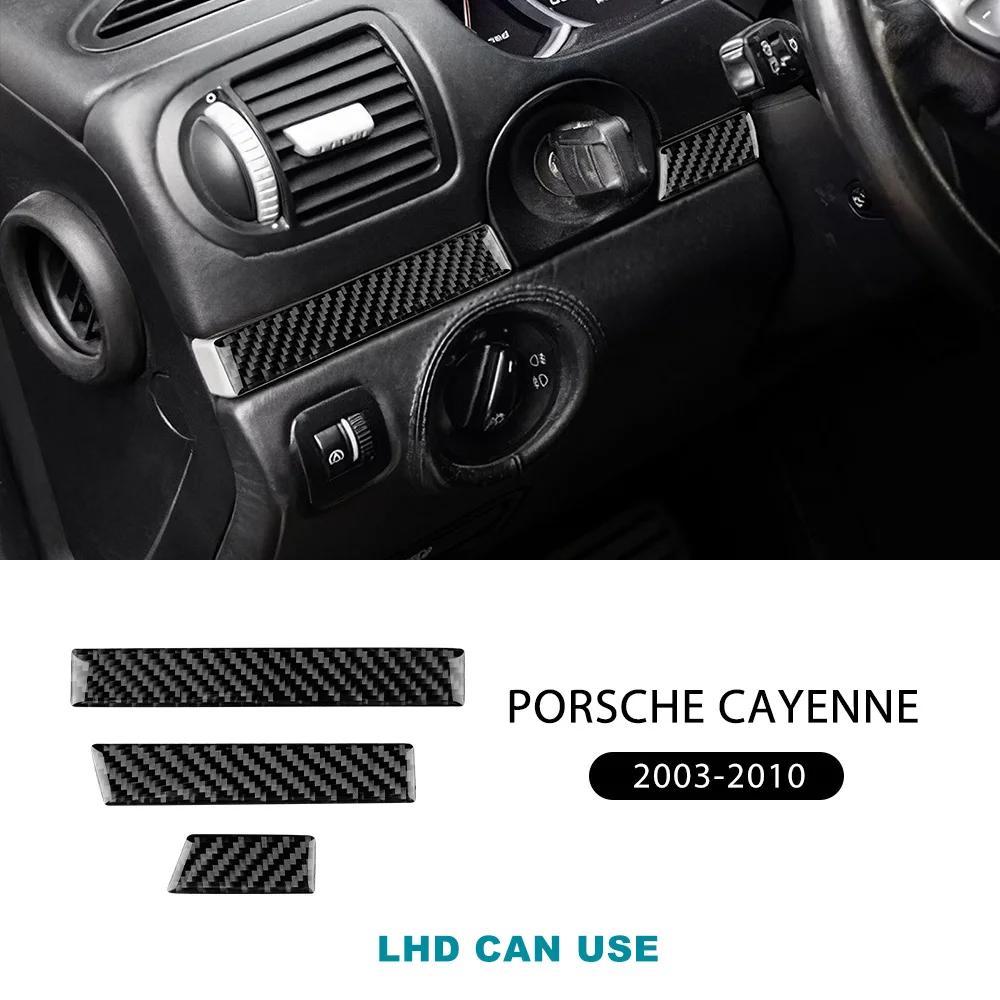 For Porsche Cayenne 2003 2004 2005 2006 2007 2008 2009 2010 Door Decor Interior Car Accessories Real Soft Carbon Fiber Sticker
