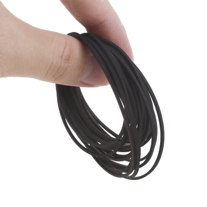 20pcs Square Rubber Belts for Recording Devices and Video Drives 1.2mm Strong Rubber Belts Mixed Size 75-100mm