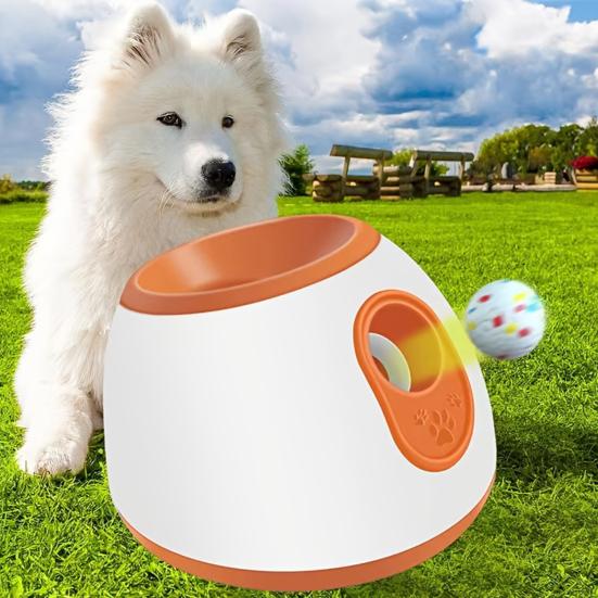 Automatic Pet Ball Thrower Launcher EU Plug Interactive Dog Indoor Outdoor Toy
