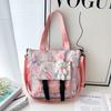 Student Tutoring Bag Harajuku Simple Printed Messenger Bag Student Shoulder Bag Portable Class Cartoon Tote Bag