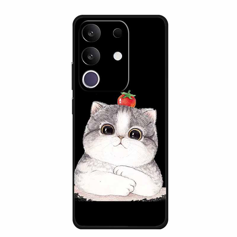 Cartoon Case For Vivo T4x 5G Case Soft TPU Black Silicone Back Cover For Vivo Y300T Y29 4G Phone Case Fundas Shockproof Coque