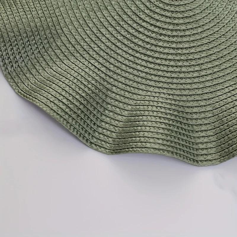 6Pack Round Placemats Solid Color Ruffles Woven Washable Table Mats for Dining Table Heat Resistant Non-Slip Kitchen Accessories