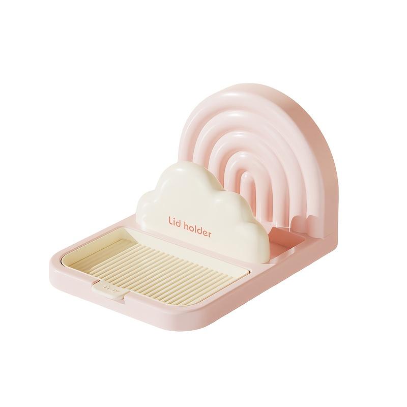 

Радужные присоски Подставки для крышек кастрюль Бытовые кухонные подставки для хранения Настольная подставка для лопаток Артефакт для хранения Держатели для крышек кастрюль розовый