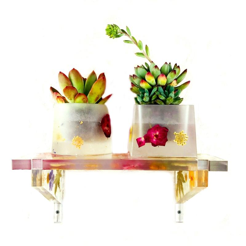 Rectangle Shelf Mold Silicone Display Stand Tray Epoxy Casting Mould Jewelry Holder Storage Rack DIY Craft Home Decor