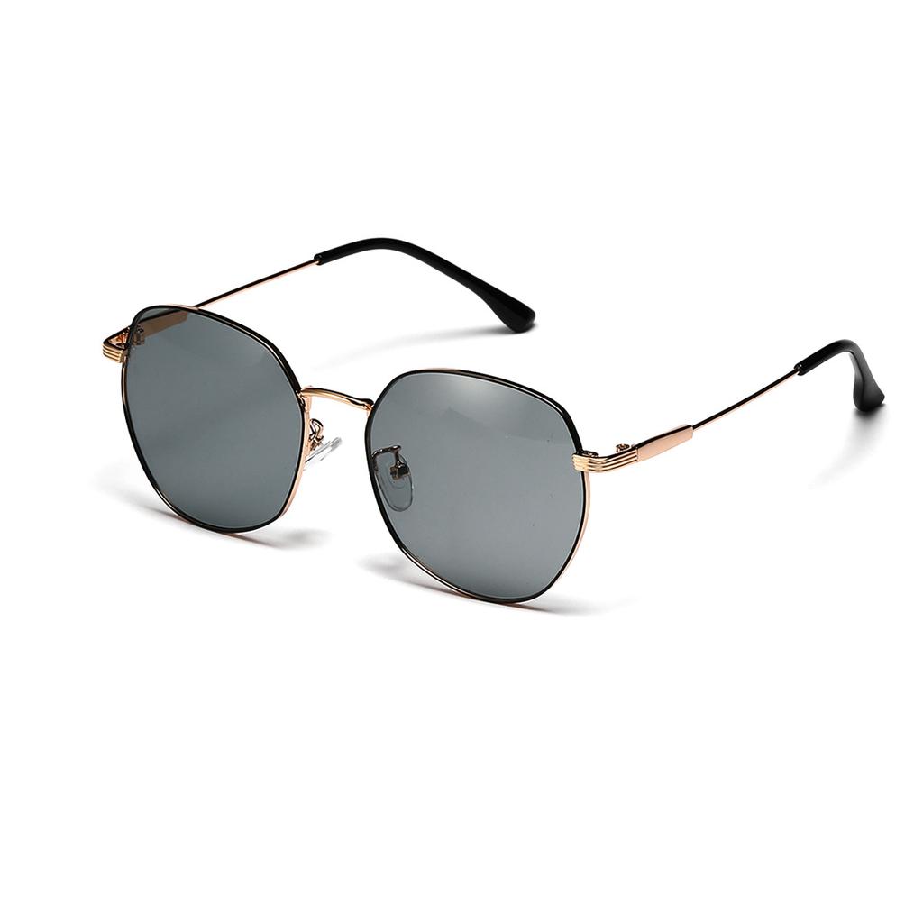 Round Glasses Men'S Candy Color Red Literary Sunglasses Women'S Metal Big Face Sunglasses Supply