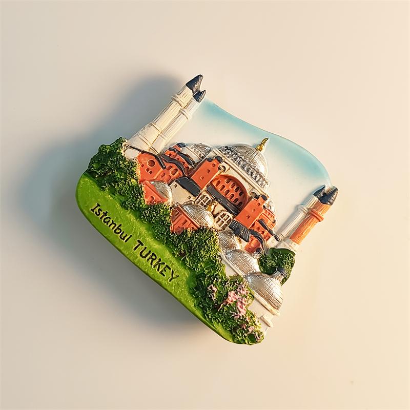 Turcia Istanbul Hagia Sophia Suveniruri Turistice Stereoscopice 3D Pictură Rășină Decorațiune casă Magneți de Frigider