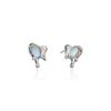 Design Love Moonstone Stud Earrings Fashion Female Tide Niche Sweet Cool Wind Advanced Cold Wind Earrings