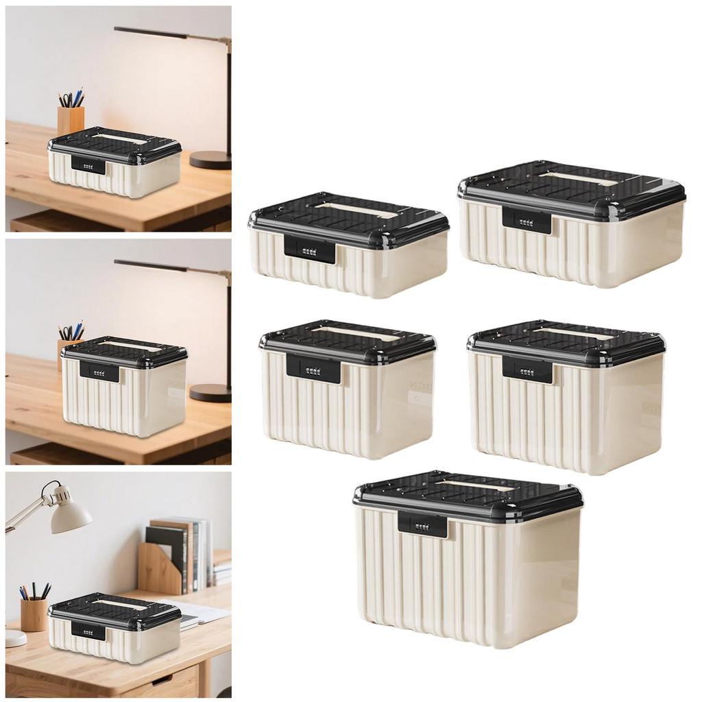 Lockable Storage Organizer Bin with Combination Lock Stackable Garage Organizer Box Privacy Container for Business Home Playroom