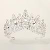 New bridal headdress rhinestone pearl comb metal leaf handmade hair accessories soft pottery flower plate hair comb