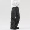 XXBRO Men's High-Street Retro Stitching Wasteland Wide-Leg Pants Jeans