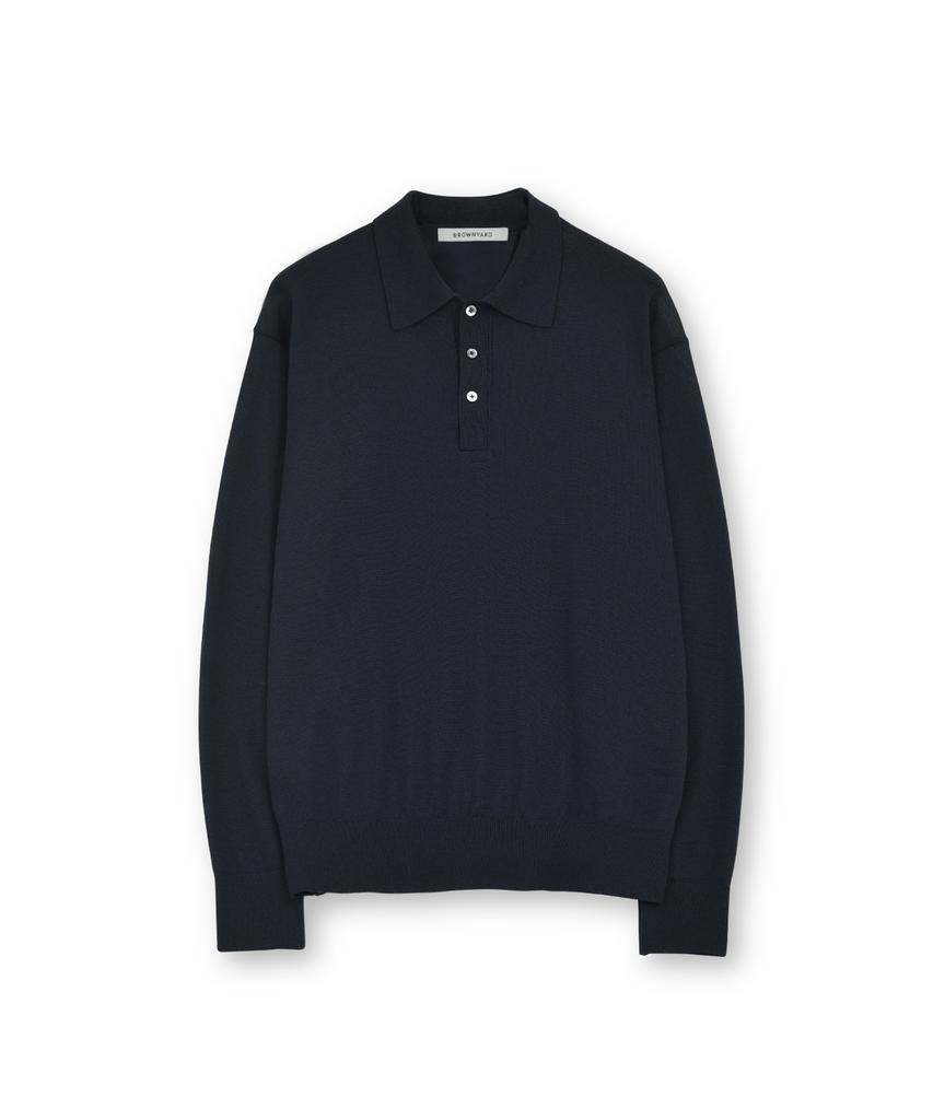 Beulaunyadeu Knit Pique Shirt, Dark Navy