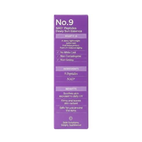 NUMBUZIN No.9 NAD+ Peptides Dewy Sun Essence 50ml (SPF50+ PA++++) - Anti-Aging & Radiance Boosting Sun Essence