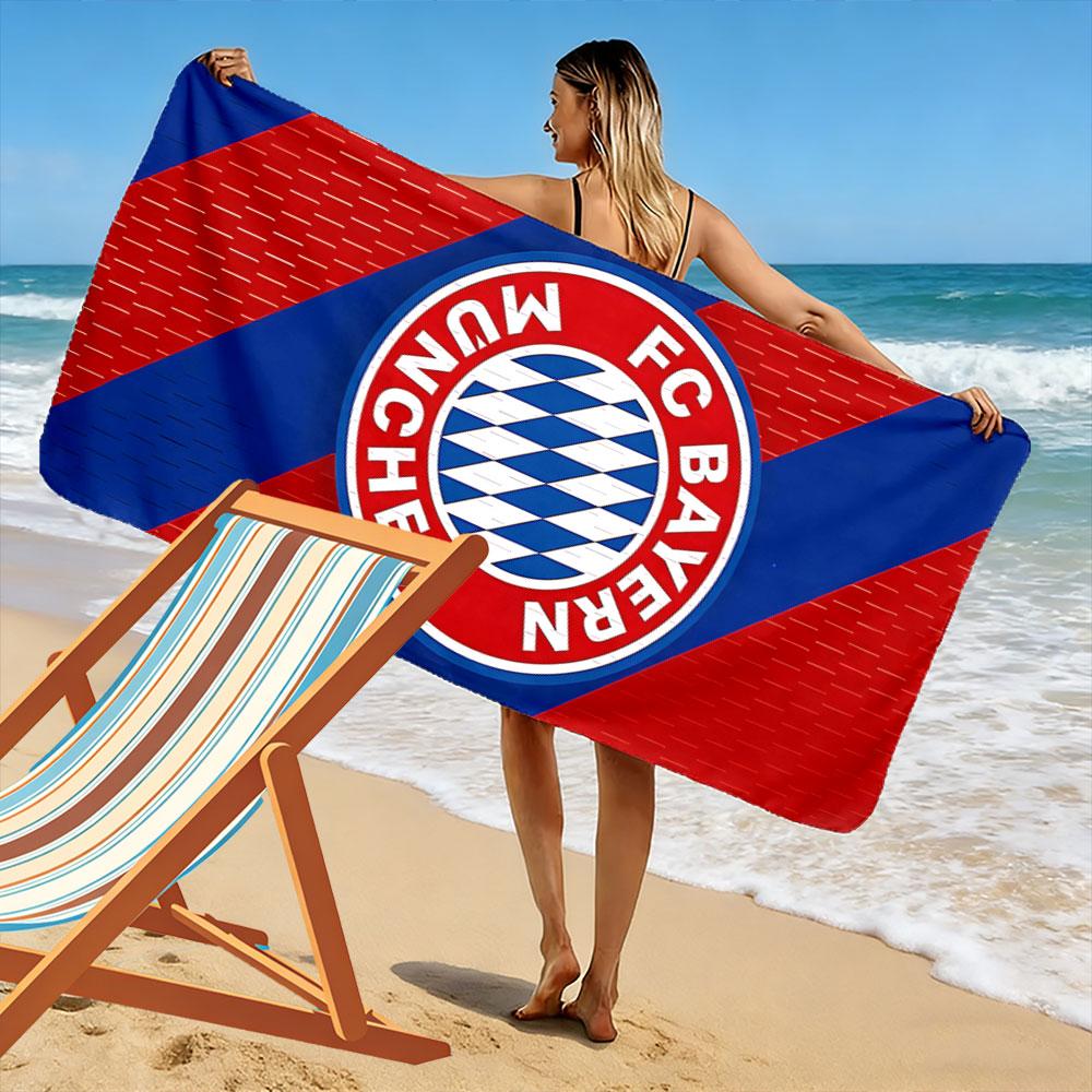 Asciugamano Logo FC Bayern München Un asciugamano da spiaggia indispensabile per i viaggi al mare