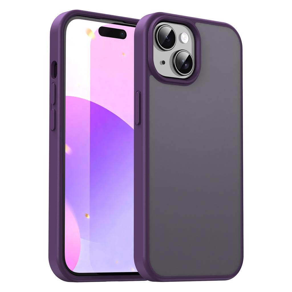 For iPhone 15 Plus/14 Plus Case Skin Touch Matte Anti Drop TPU PC Phone Back Cover