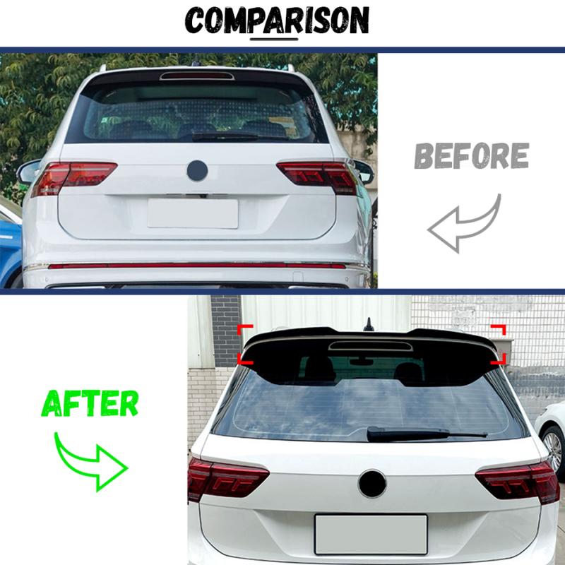 Spoiler Posteriore da Tetto ad Ala per Volkswagen VW Tiguan MK2 R R-Line 2017-2023 Spoiler Posteriore ad Ala Kit Carrozzeria Auto