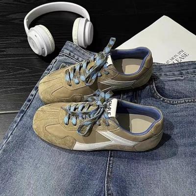 Women's Sneakers Brand Sport Shoes  Autumn New Suede Casual Flats Shoes Designer Classic Lace Up Running Zapatillas Mujer