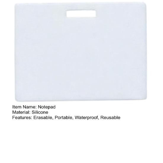 Silicone Note Pad, Reusable Sticky Notepad, Erasable and Waterproof Memo Pad, Wipeable Small Notebook, Portable Writing Pad for Kitchen Office School