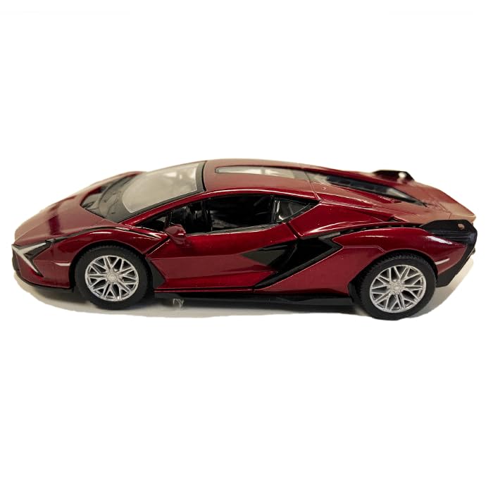 1:40 Lamborghini Sian Red KINSMART Pullback Diecast Car