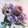 Elegant 11.81" Decor Peony & Daisy Bouquet - Vintage Style Artificial Flowers for Wedding, Home Decor, and Special Occasions