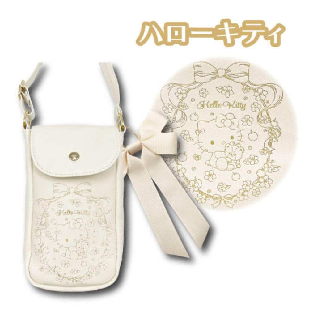 Hatayama Shoji Sanrio Girly Hello Kitty Shoulder Pochette [Body] Approx. H19 X W10 X D3cm [Shoulder] Approx. Total Length 125cm 34202864