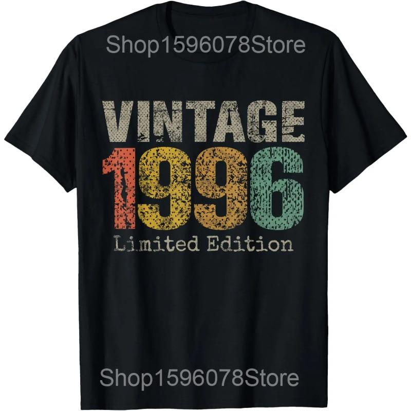 30th Birthday Vintage Born In 1996 30 Years Old B-day T Shirts Men Humor Streetwear Tee Shirt Short Sleeve Unisex Loose Clothing