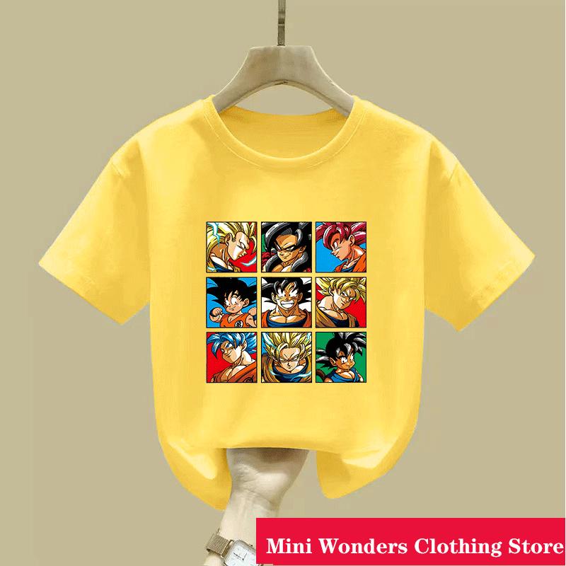 

Dragon Ball Boys Clothes T Shirt Anime Cosplay Son Goku T-shirts Boy T-shirts Tops Children Clothing Summer Short Sleeve Tees 110