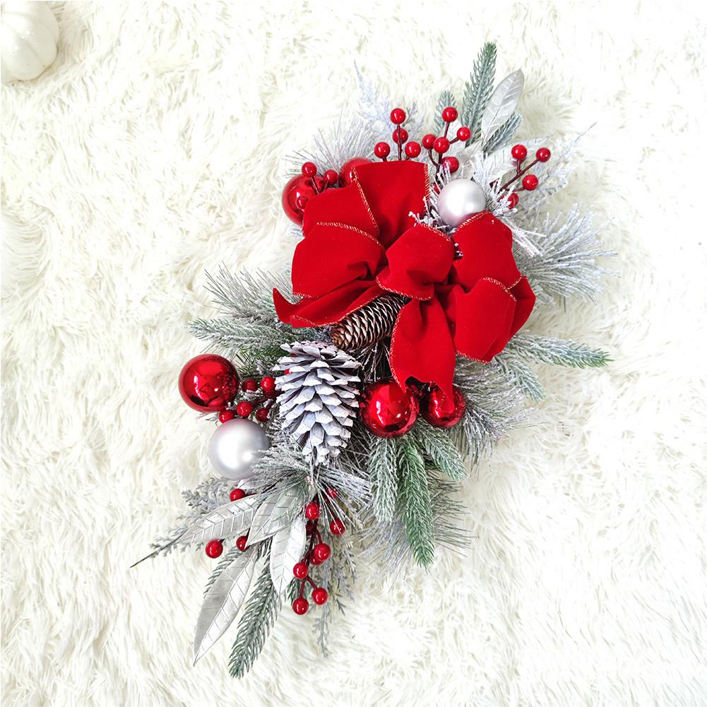 Beautiful Christmas Stair Decoration Hanging Scene Layout Christmas Wreath Home Decoration without/with Light Party Supplies