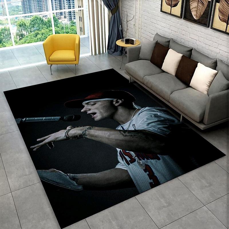 Rapper Eminem Tupac 2pac Hip Hop Rap God Carpet Rug for Playroom Bedroom Living Room Sofa Home Decor,kid Area Rug Non-slip