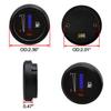 12V/24V Car & Motorcycle LED Fuel Gauge with Blue Light, 2-Inch Display