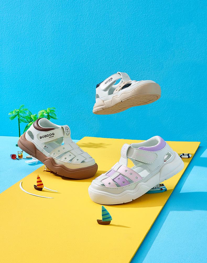 Babu Dou 2025 Summer Closed-Toe Sandals for Boys & Girls - Toddler Walking Shoes
