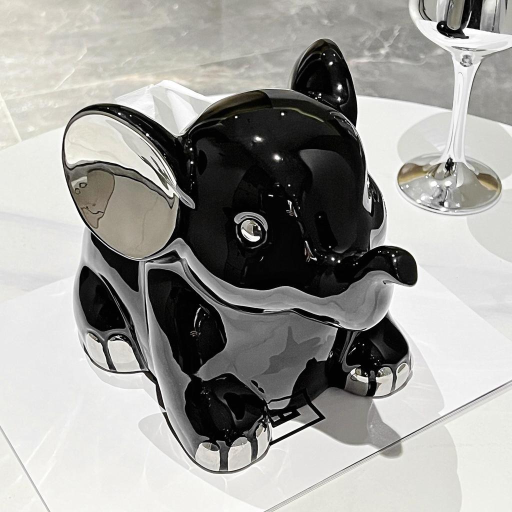 Panda Ceramic Tissue Box Holder - Creative Cartoon Napkin Dispenser for Living Room Decor