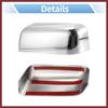 for Ford F-150 FX4 XLT 2004-2008 Driver Passenger Side Mirror Covers Cap Overlay Rearview Mirror Guard Covers Silver Tone 1 Pair