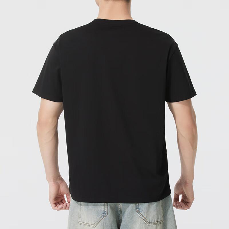 Skechers Fashion Sports Series Comfortable Breathable Casual Short Sleeve T-Shirt Unisex tops Smoke-Black P225U116-03K8
