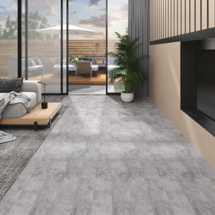 VidaXL Planches de Plancher Revêtement de Sol Dalle de Sol Salon Salle de Séjour Chambre à Coucher Maison PVC 5,02 m² 2 mm 146559