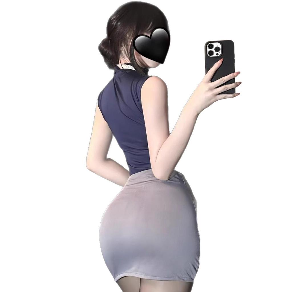 Seductive Bodycon Skirt Uniform Cosplay Set: Pure Desire and Passionate Ambiance