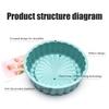 7in Sunflower Shape Silicone Baking Mold Reusable Round Cake Bread Pie Flan Tart Molds Baking Trays